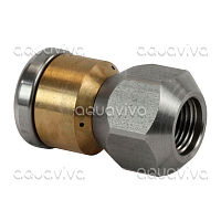 Роторная форсунка каналопромывочная вх. 1/8"г, сопло 050, бой 3R, 250 бар, нерж. сталь / латунь Роторная форсунка каналопромывочная вх. 1/8"г, сопло 050, бой 3R, 250 бар, нерж. сталь / латунь