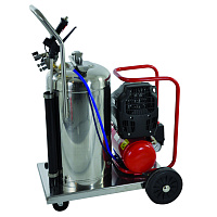 Пеногенератор 40л нерж. сталь AISI304 с встроенным компрессором 230 В на тележке Пеногенератор 40л нерж. сталь AISI304 с встроенным компрессором 230 В на тележке